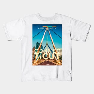 Connecticut Travel Poster Kids T-Shirt